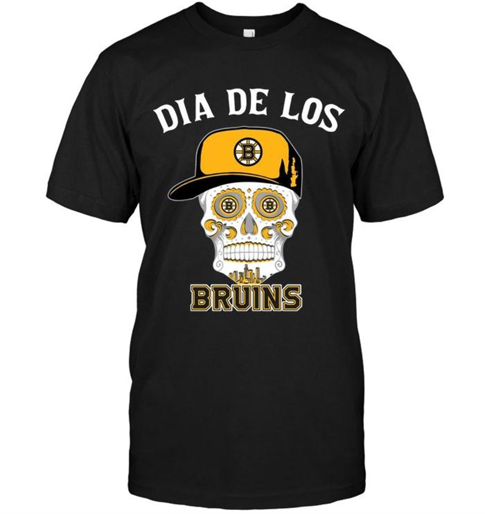 Awesome Nhl Boston Bruins Dia De Los Boston Bruins Sugar Skull Poco Loco Shirt 