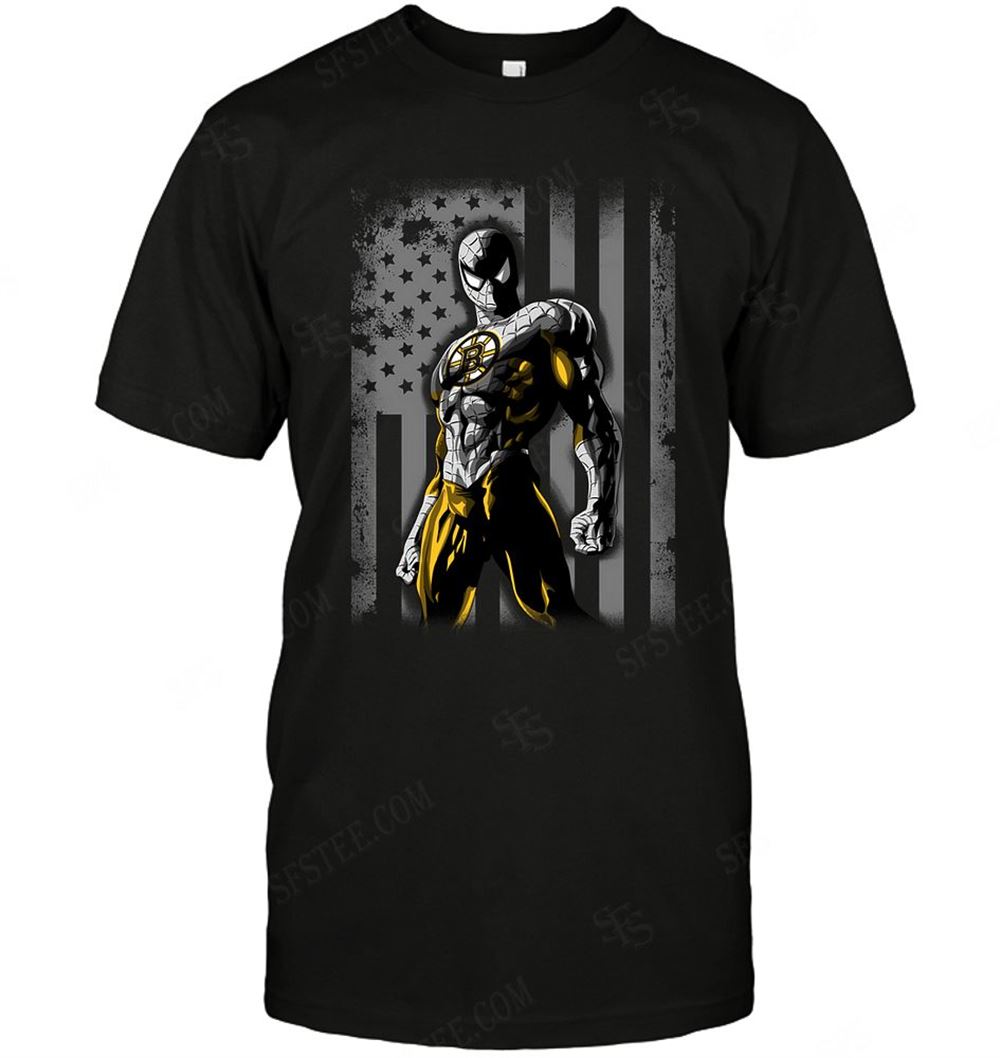 Best Nhl Boston Bruins Spiderman Flag Dc Marvel Jersey Superhero Avenger 