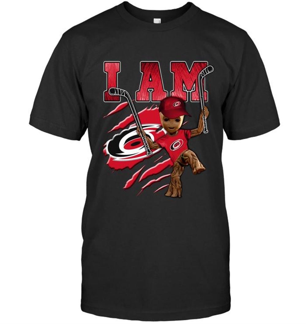 Promotions Nhl Carolina Hurricanes I Am Groot Loves Carolina Hurricanes Fan T Shirt 