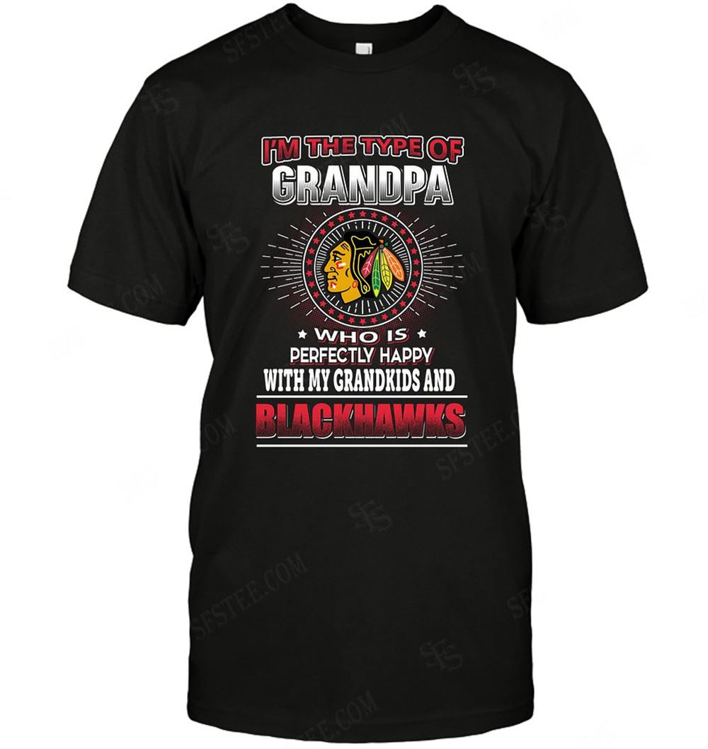 Limited Editon Nhl Chicago Blackhawks Grandpa Loves Grandkids 