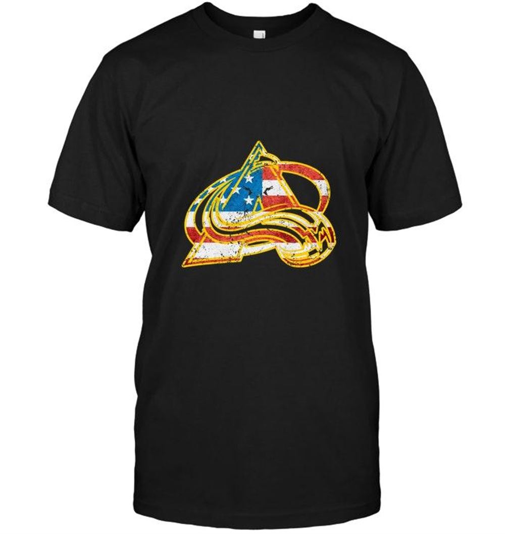 Amazing Nhl Colorado Avalanche American Flag Back Shirt 