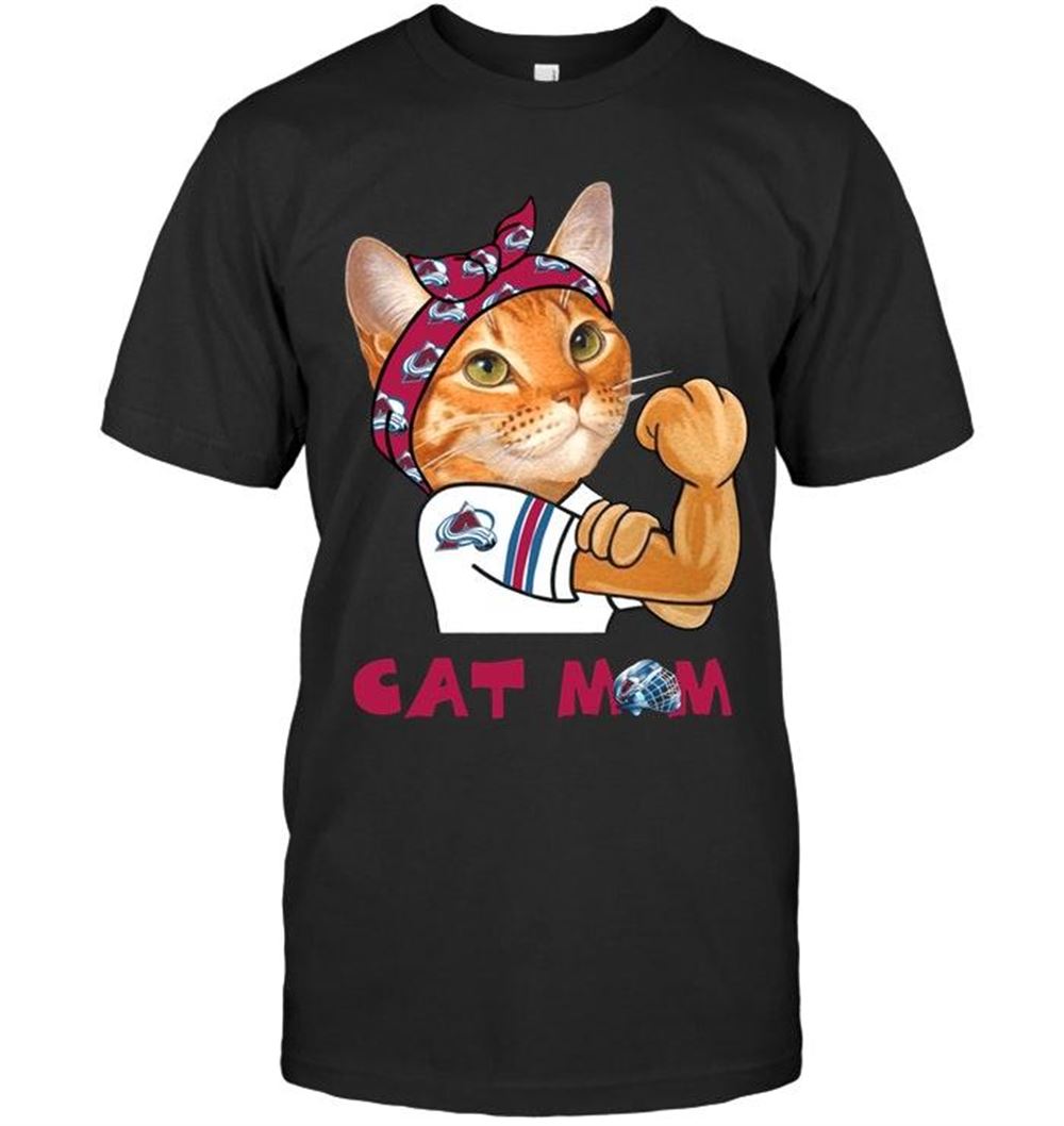 Attractive Nhl Colorado Avalanche Cat Mom Strong Mom For Fan T Shirt 
