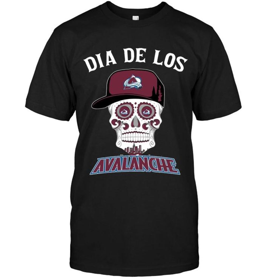 Promotions Nhl Colorado Avalanche Dia De Los Colorado Avalanche Sugar Skull Poco Loco Shirt 