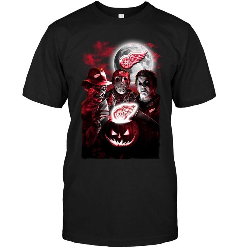 Best Nhl Detroit Red Wings Halloween Freddy Krueger Jason Michael Myers Fan Shirt 