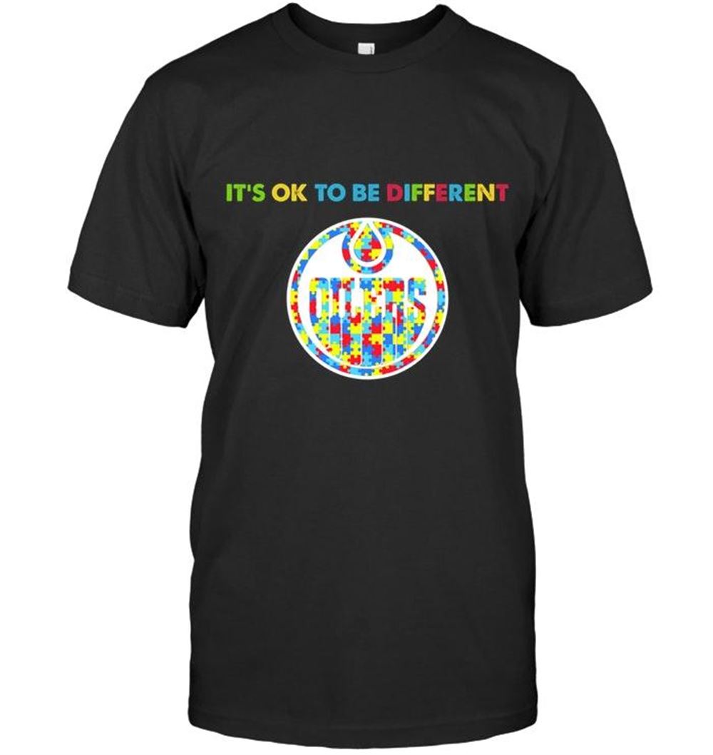 Great Nhl Edmonton Oilers Autism Its Okie To Be Different T Shirt 