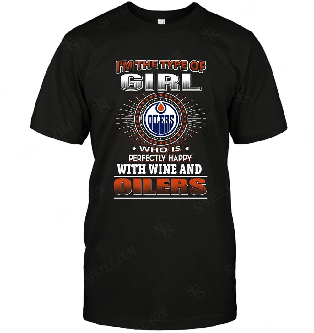 Amazing Nhl Edmonton Oilers Girl Loves Wine 