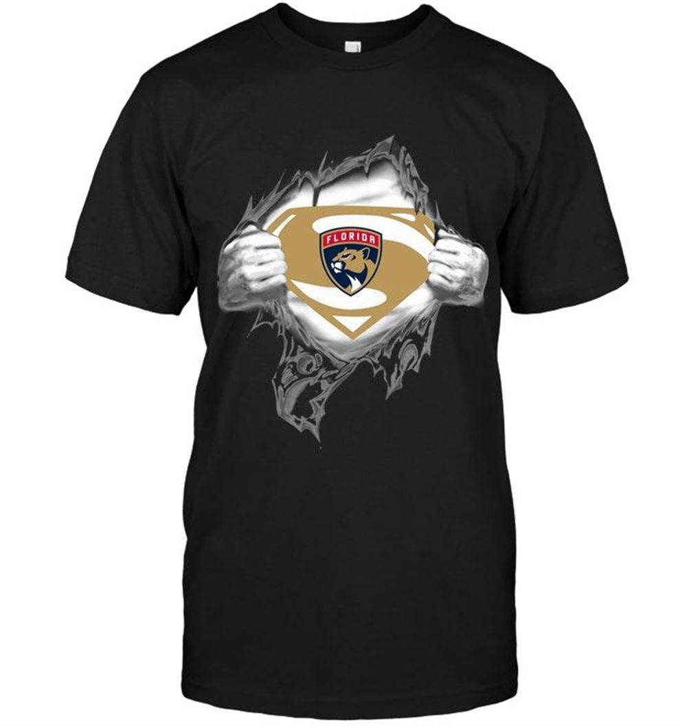 High Quality Nhl Florida Panthers Superman Ripped Shirt 