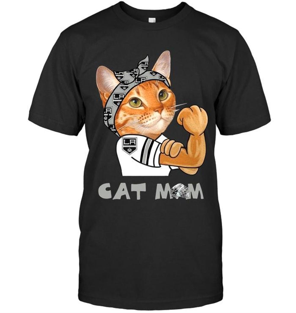 Special Nhl Los Angeles Kings Cat Mom Strong Mom For Fan T Shirt 