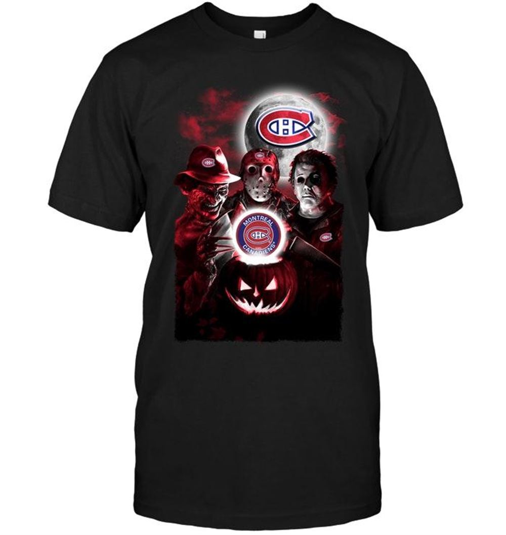 Awesome Nhl Montreal Canadiens Halloween Freddy Krueger Jason Michael Myers Fan Shirt 