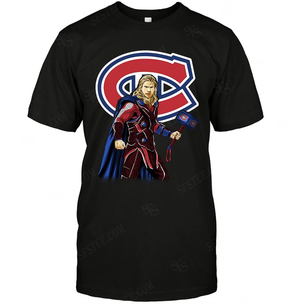 High Quality Nhl Montreal Canadiens Thor Dc Marvel Jersey Superhero Avenger 