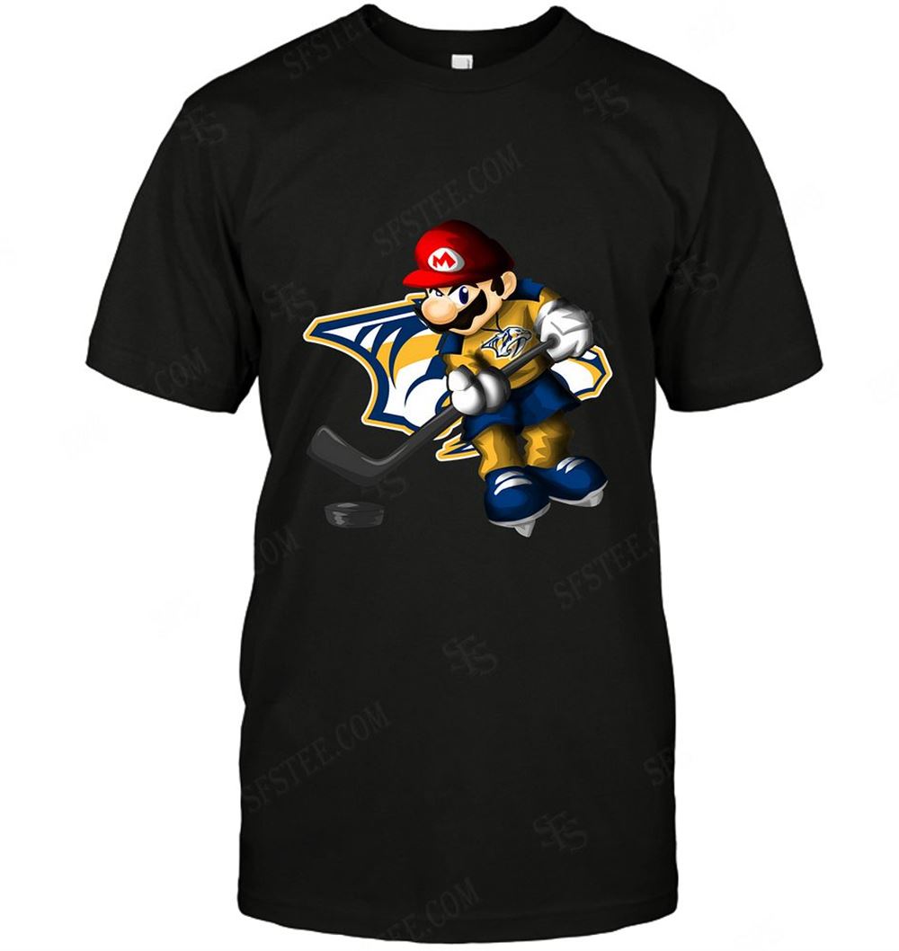 Awesome Nhl Nashville Predators Mario Nintendo 