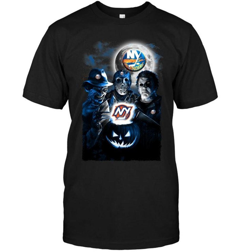 Amazing Nhl New York Islanders Halloween Freddy Krueger Jason Michael Myers Fan Shirt 