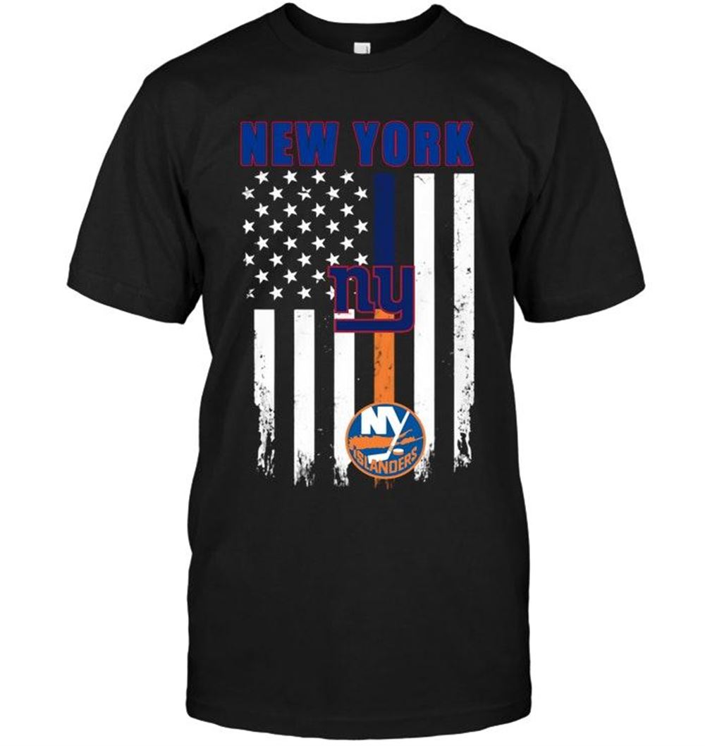 Interesting Nhl New York Islanders New York New York Giants New York Islanders American Flag Shirt 