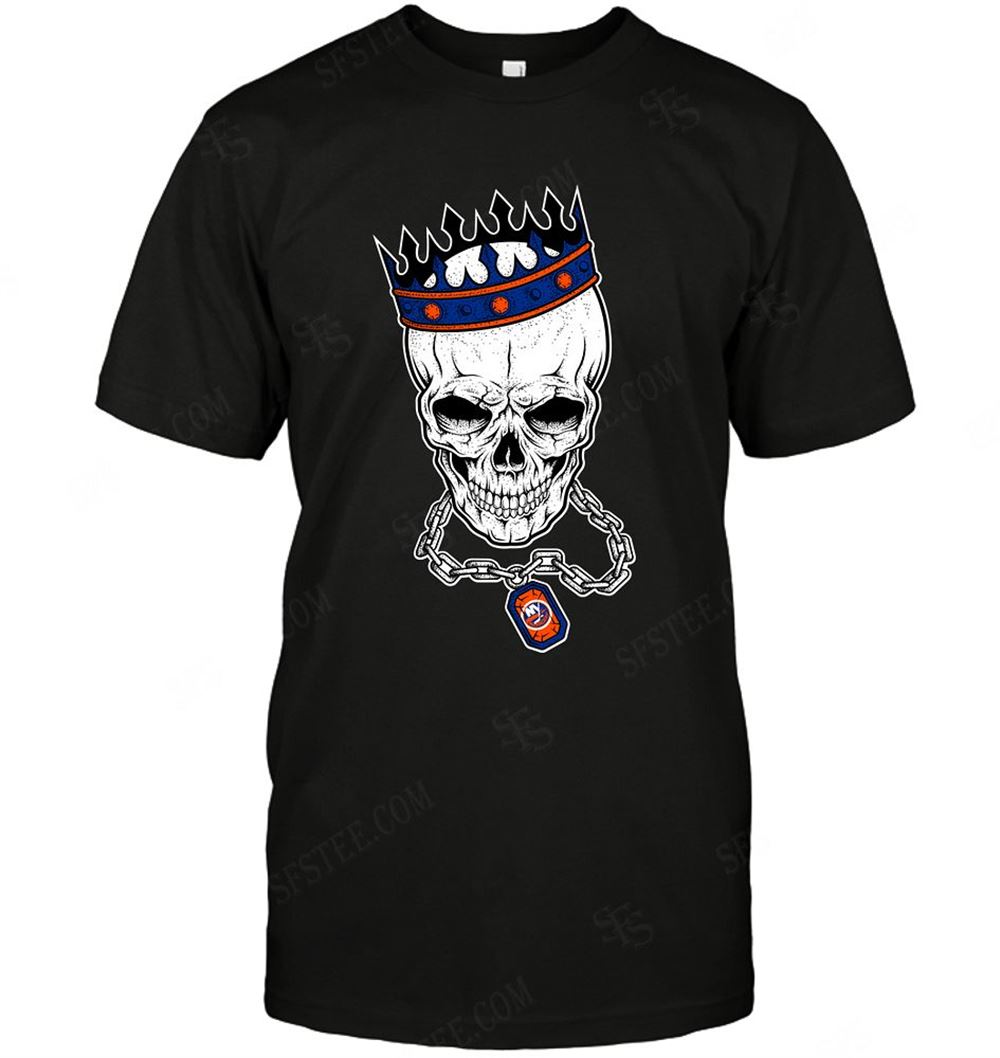 Special Nhl New York Islanders Skull Rock With Crown 