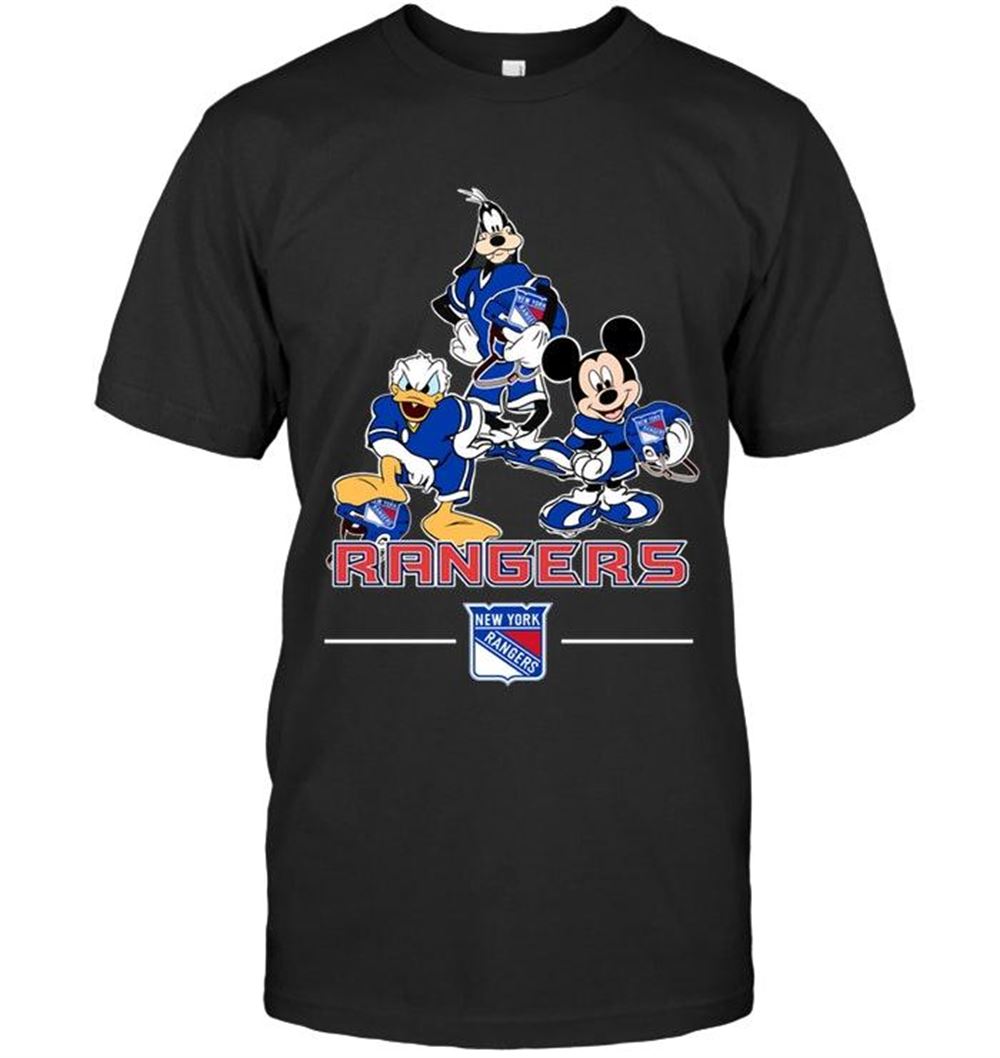 Best Nhl New York Rangers Mickey Donald Goofy Fan Shirt 