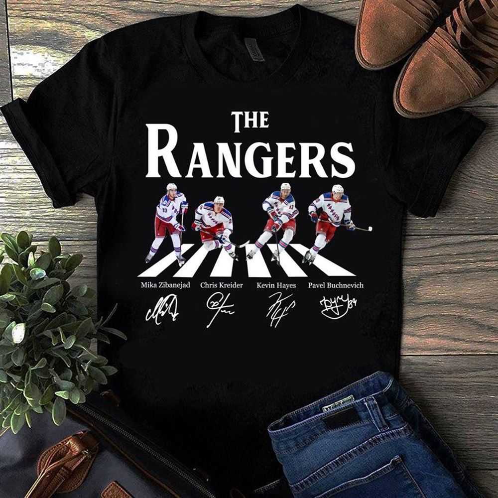 Gifts Nhl New York Rangers The New York Rangers On Road Players Signed Nhl T Shirt 