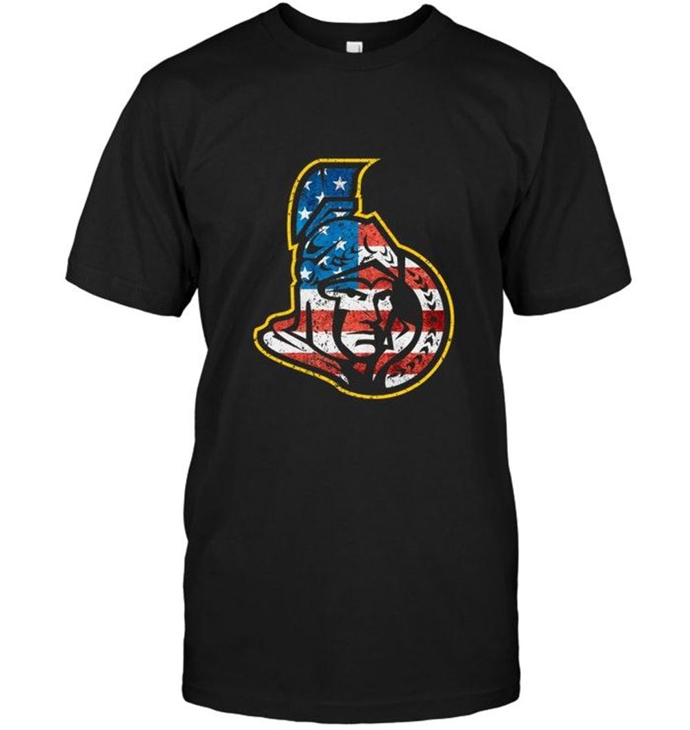 Special Nhl Ottawa Senators American Flag Back Shirt 