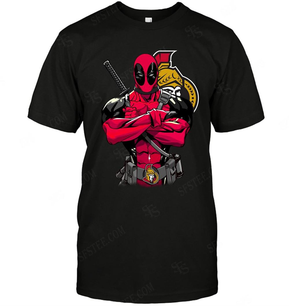 Attractive Nhl Ottawa Senators Deadpool Dc Marvel Jersey Superhero Avenger 