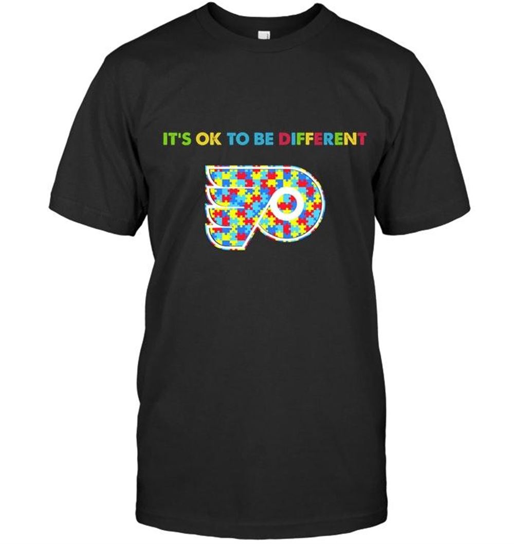 Amazing Nhl Philadelphia Flyers Autism Its Okie To Be Different T Shirt 