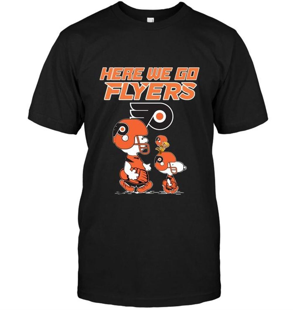 Amazing Nhl Philadelphia Flyers Here We Go Philadelphia Flyers Snoopy Shirt 