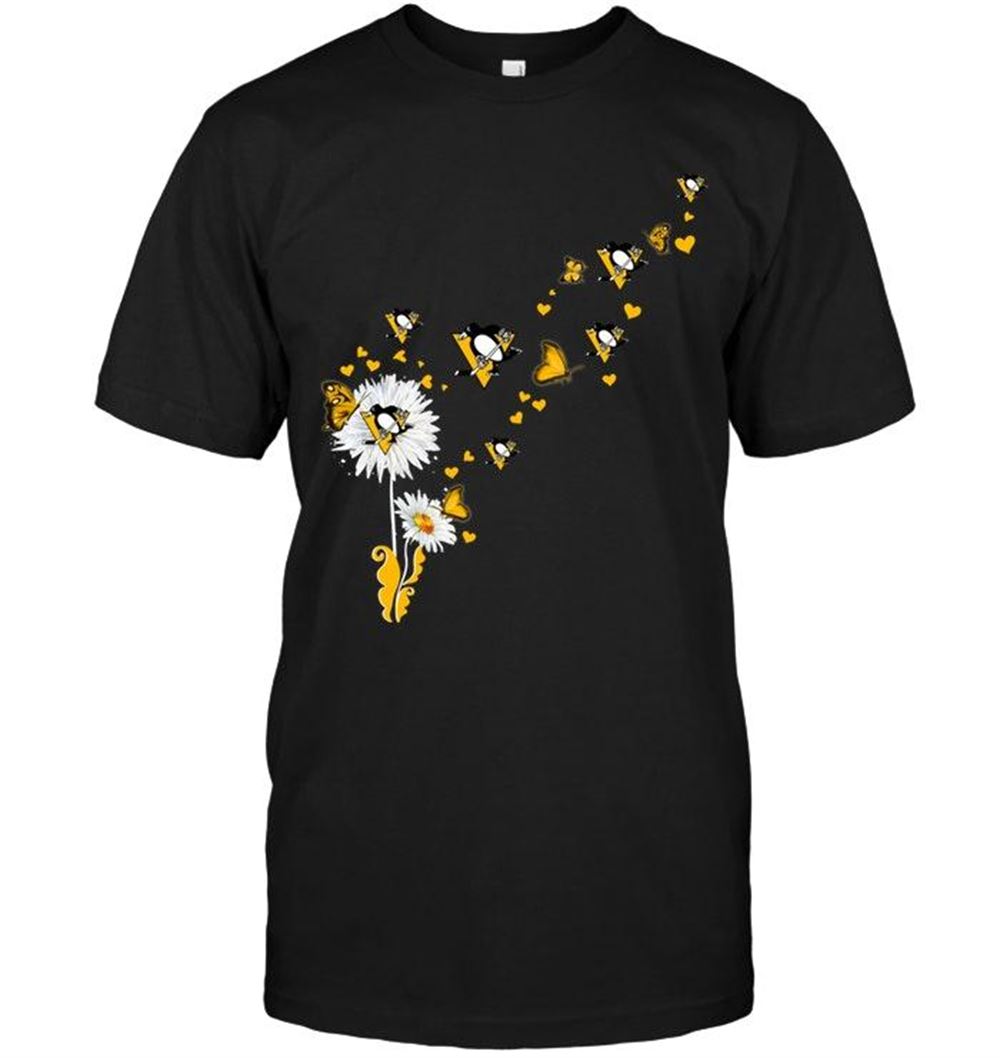 Amazing Nhl Pittsburgh Penguins Daisy Butterfly Fan Shirt 