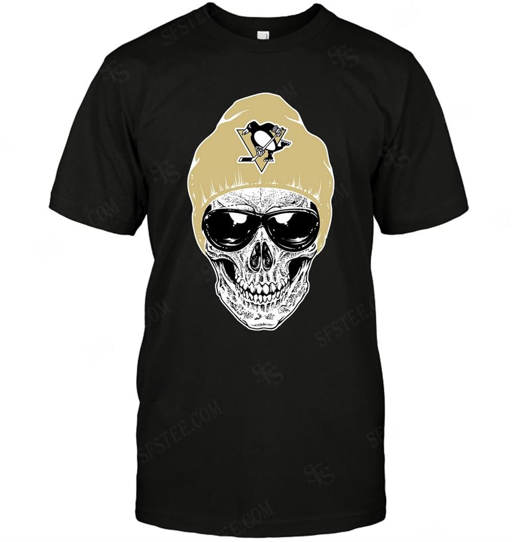 Interesting Nhl Pittsburgh Penguins Skull Rock With Beanie 
