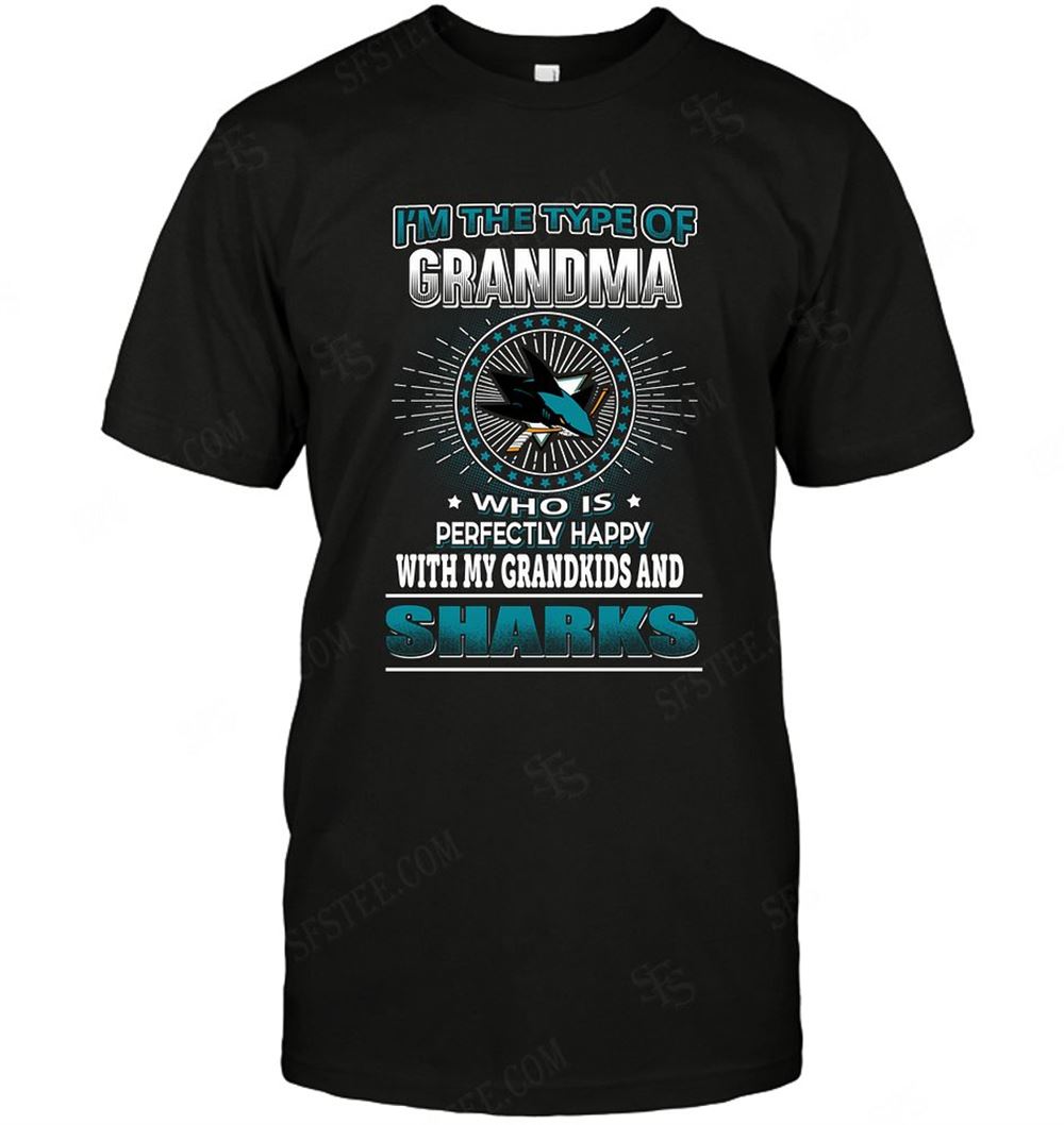 High Quality Nhl San Jose Sharks Grandma Loves Grandkids 