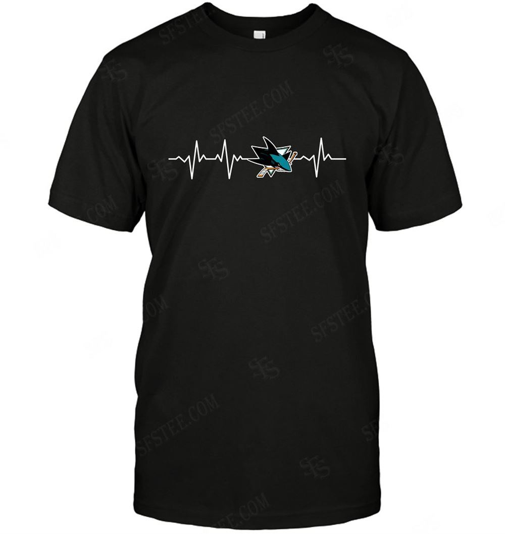 Best Nhl San Jose Sharks Heartbeat With Logo 