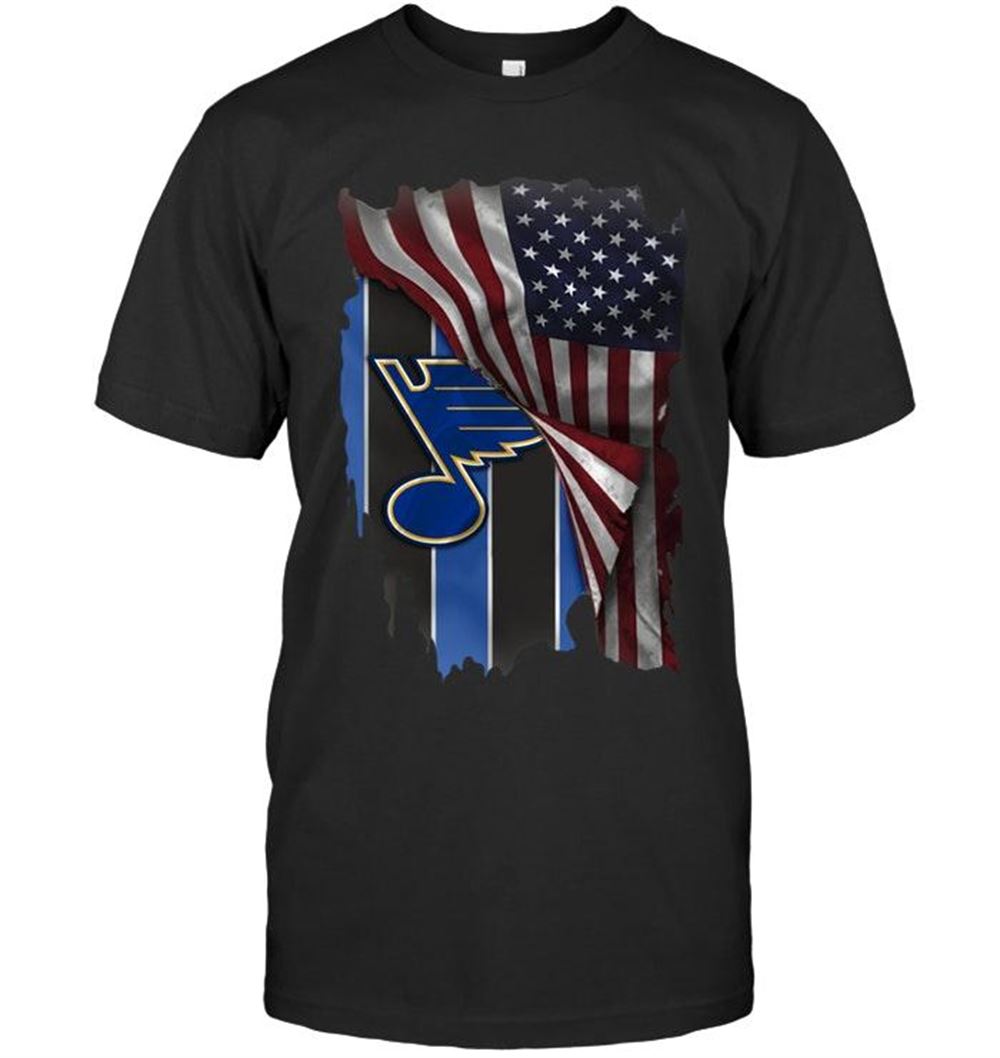 Special Nhl St Louis Blues American Flag Fan Shirt 