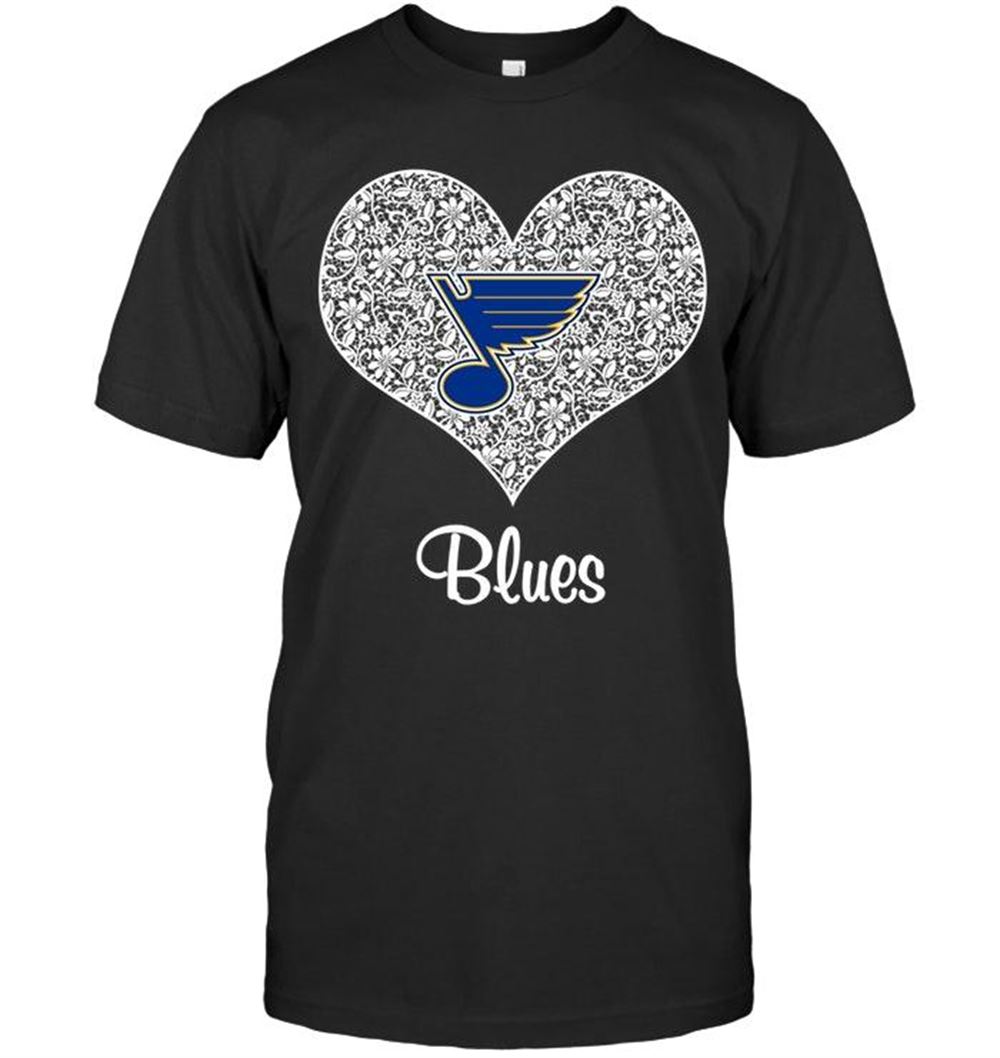 Interesting Nhl St Louis Blues Heart Floral Pattern Shirt 