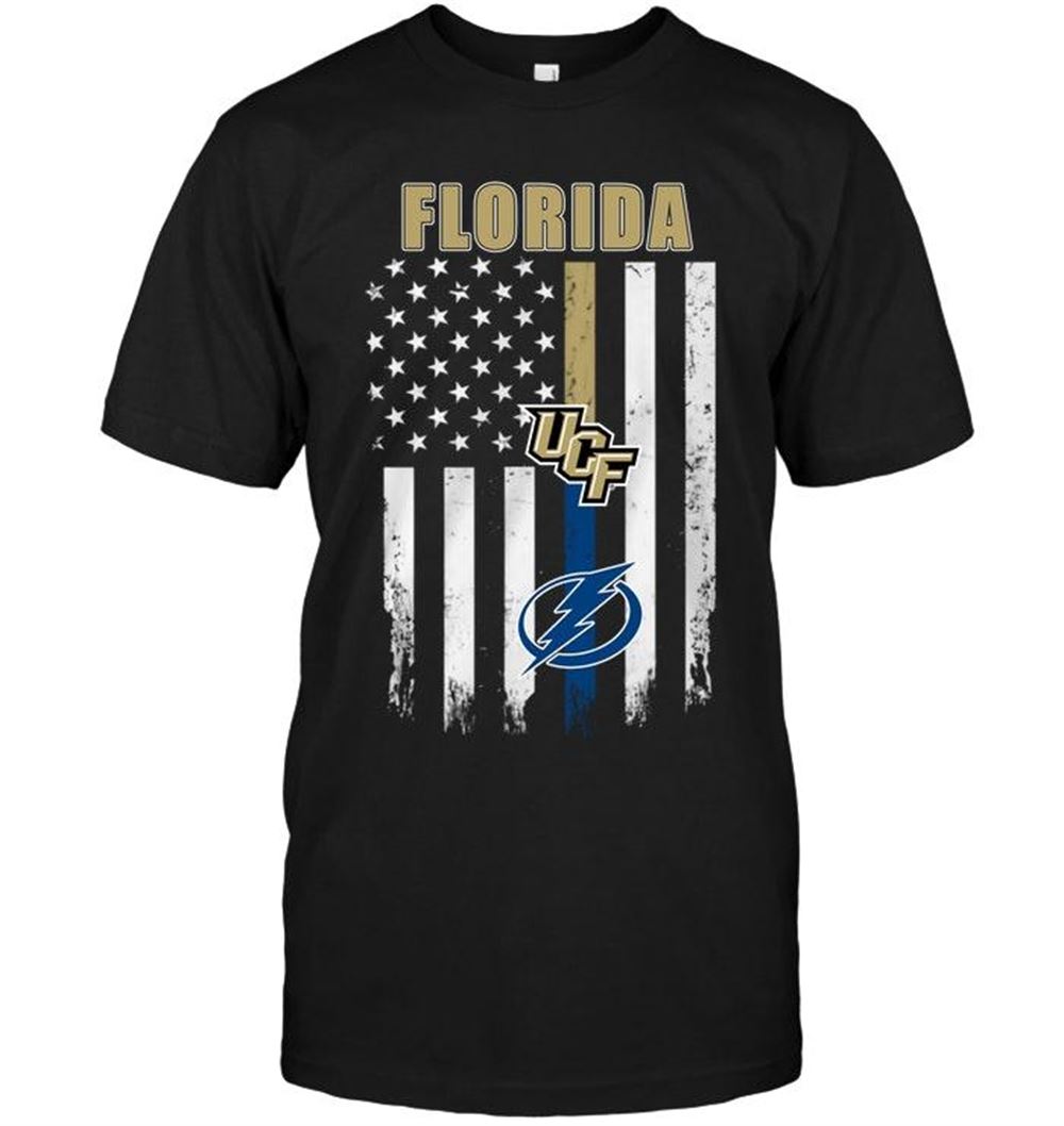 Great Nhl Tampa Bay Lightning Florida Ucf Knights Tampa Bay Lightning American Flag Shirt 