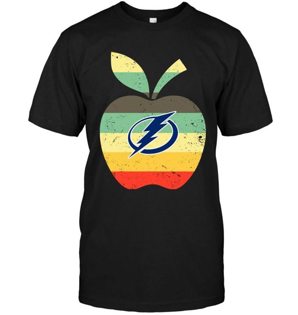 Great Nhl Tampa Bay Lightning Teacher Apple Retro Shirt 