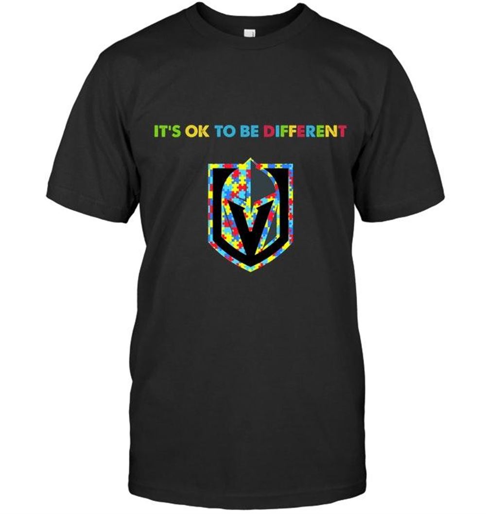 High Quality Nhl Vegas Golden Knights Autism Its Okie To Be Different T Shirt 