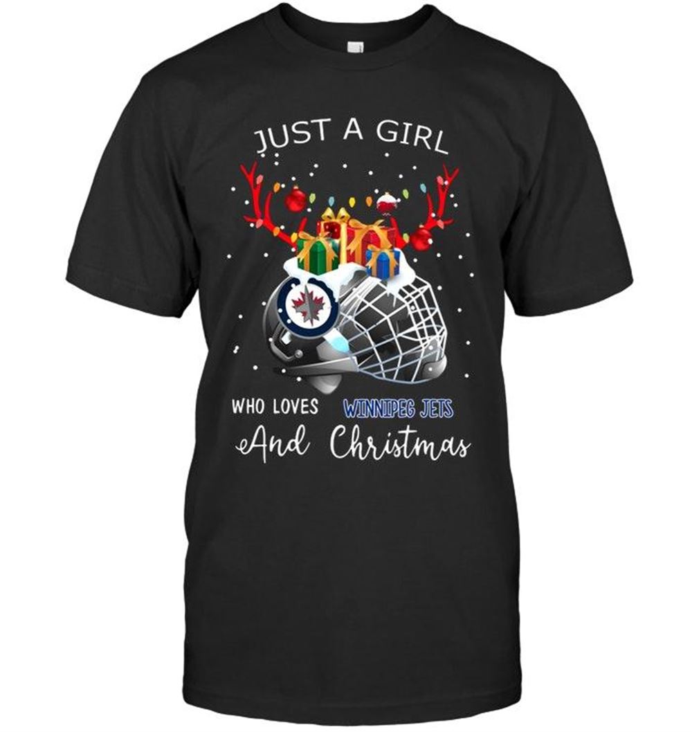 Attractive Nhl Winnipeg Jets Just A Girl Who Love Winnipeg Jets And Christmas Fan Shirt 