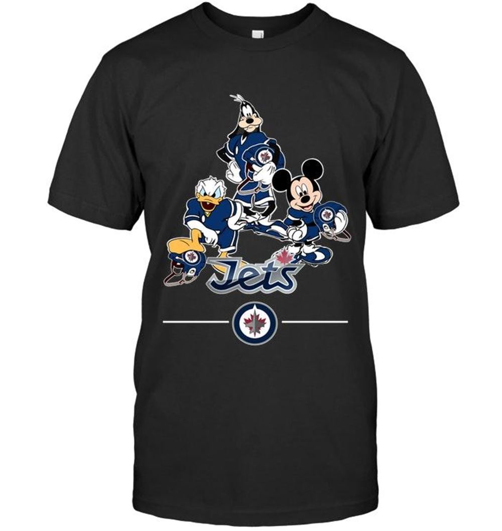 Happy Nhl Winnipeg Jets Mickey Donald Goofy Fan Shirt 